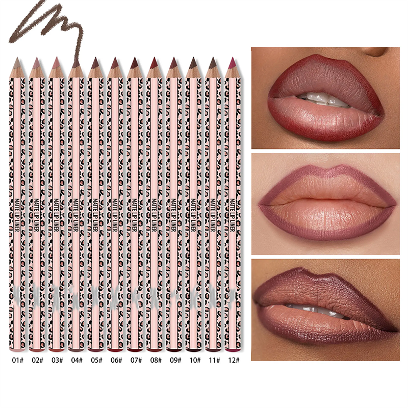 Full 12‑Color Lip Liner Set – Matte High Pigment, Long‑Lasting Non‑Fading 💋