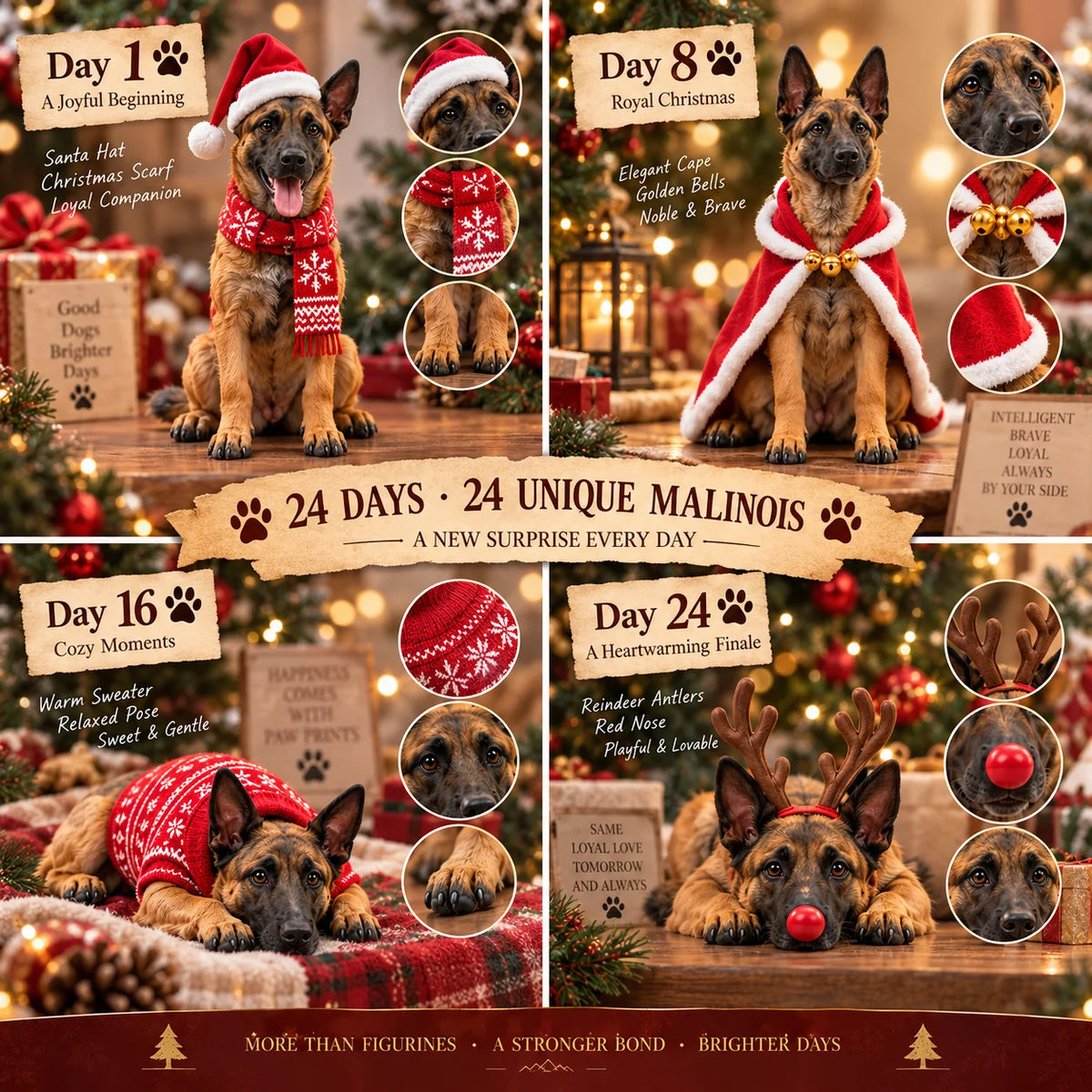 🎄 Belgian Malinois Advent Calendar – 24 Days of Dog Lover Joy