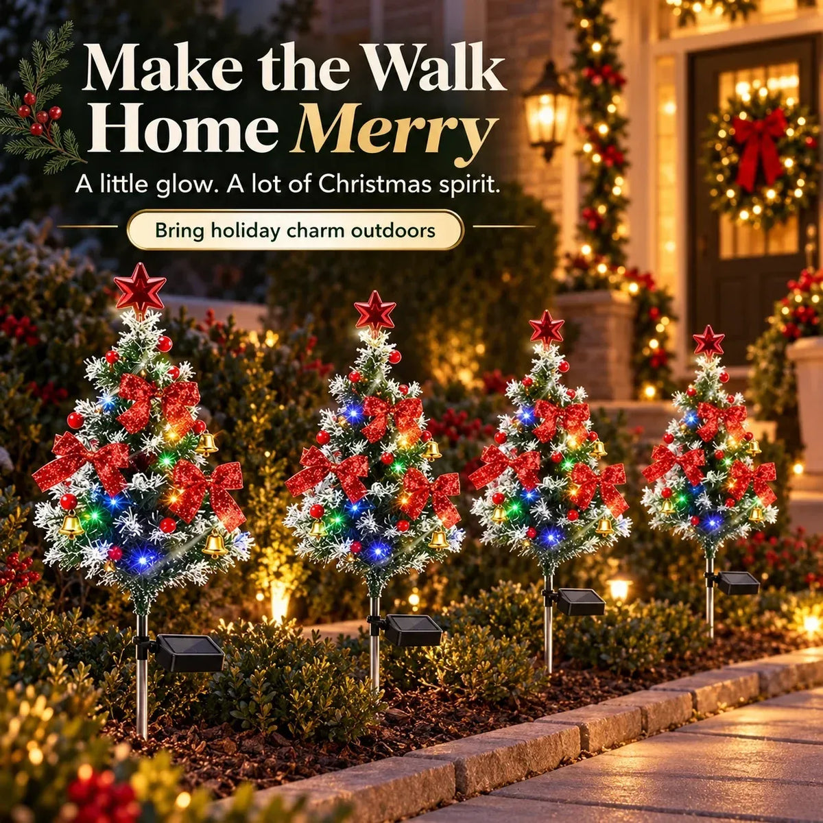 🎄 Solar Christmas Tree Lights – DIY Outdoor Holiday Decor