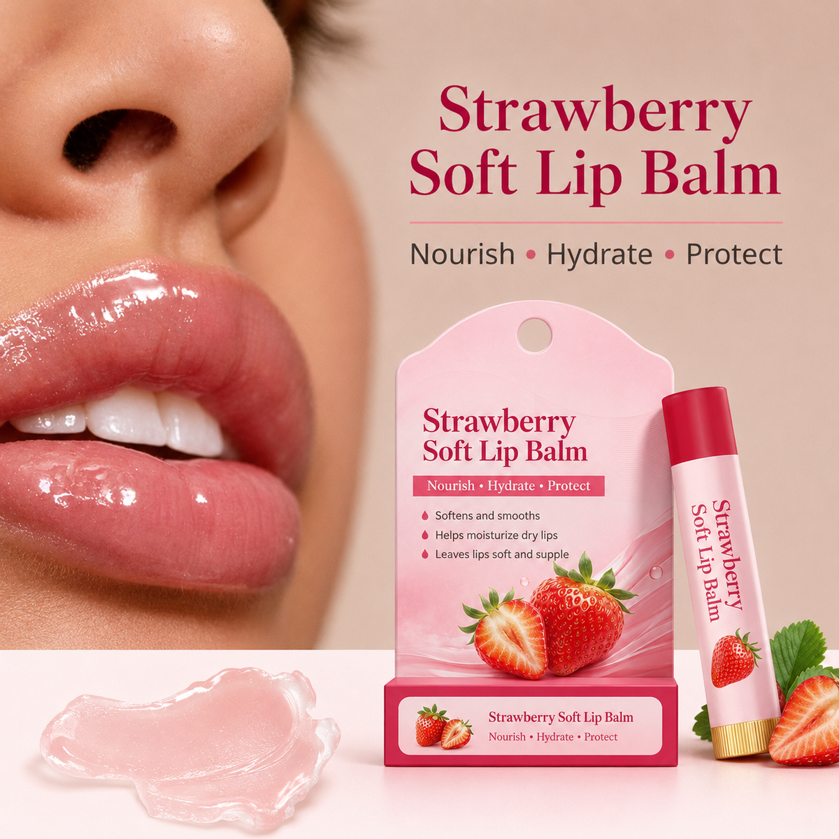 Bees 100% Natural Moisturizing Lip Balm