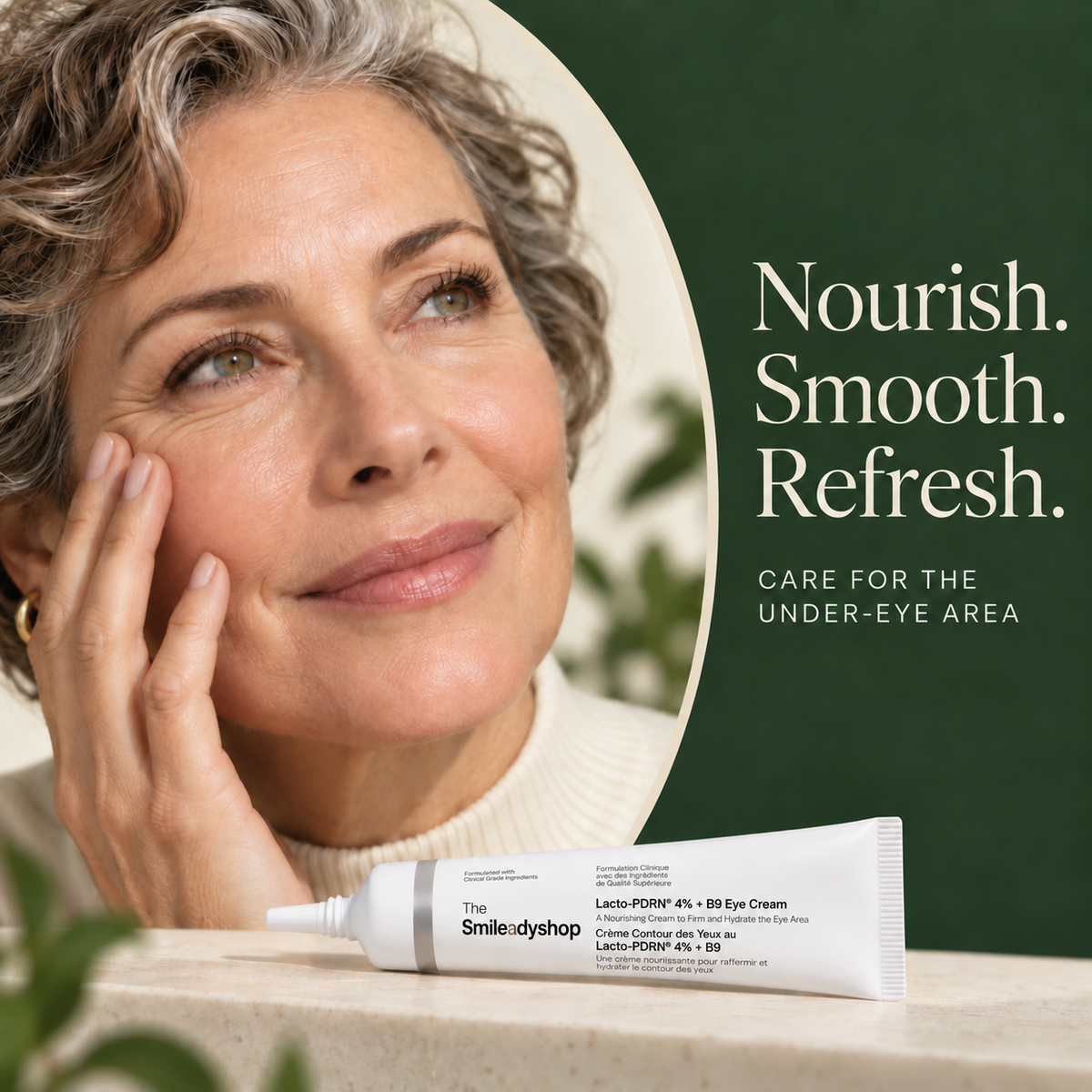The smileady Lacto-PDRN 4% + B9 Eye Cream - Firming & Brightening Eye Care