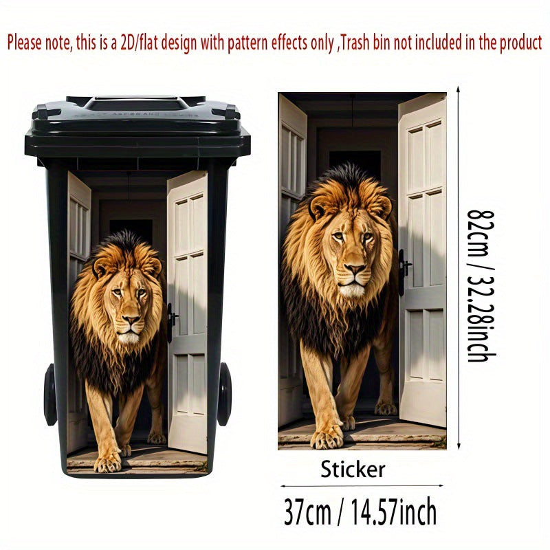 Creative Trash Can Sticker with Colourful Cartoon✨