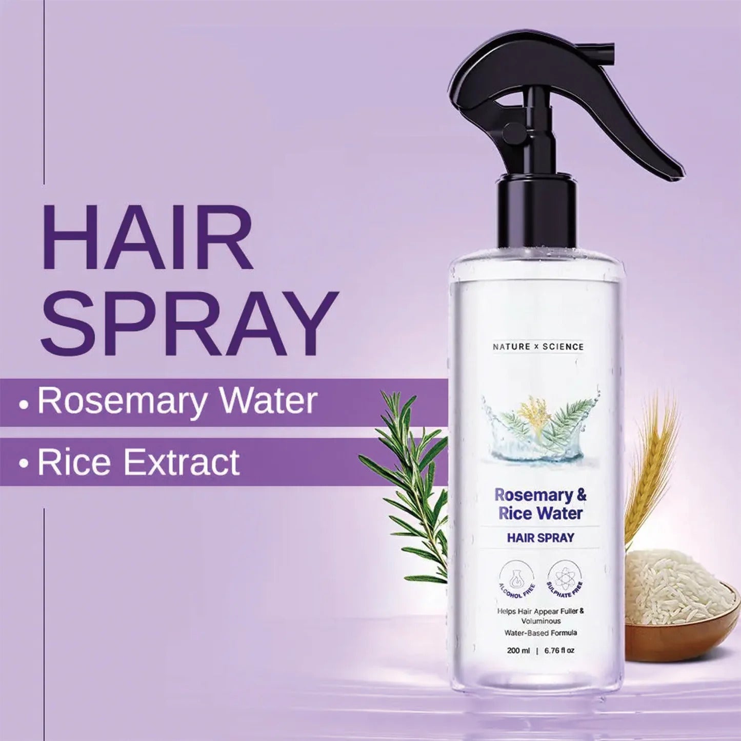 Rosemary hair spray product