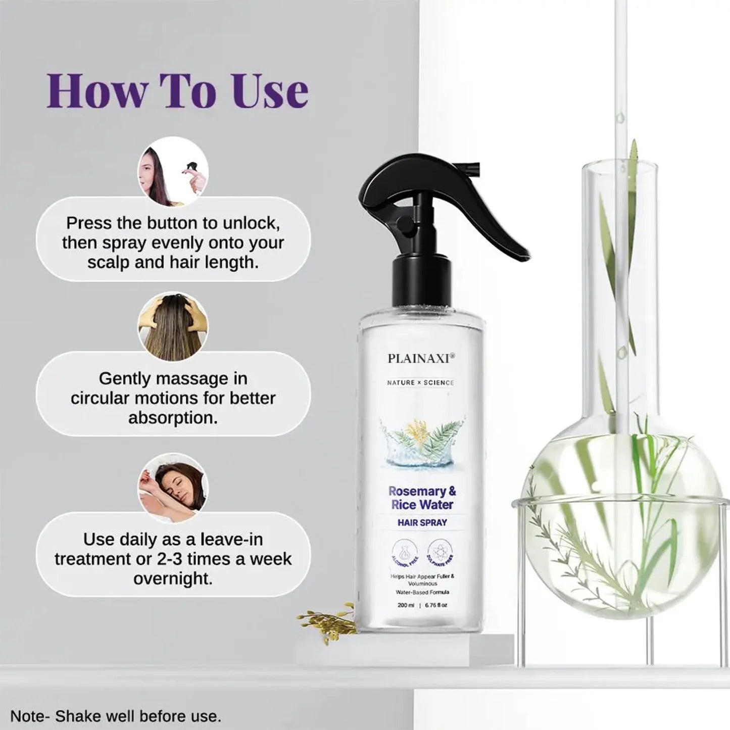 How to use rosemary hair spray