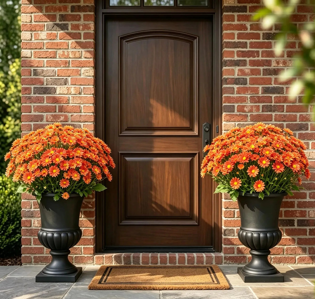 🌼Welcome autumn- Artificial Outdoor Sunset Mums Flowers - UV resistant, Waterproof, Windproof