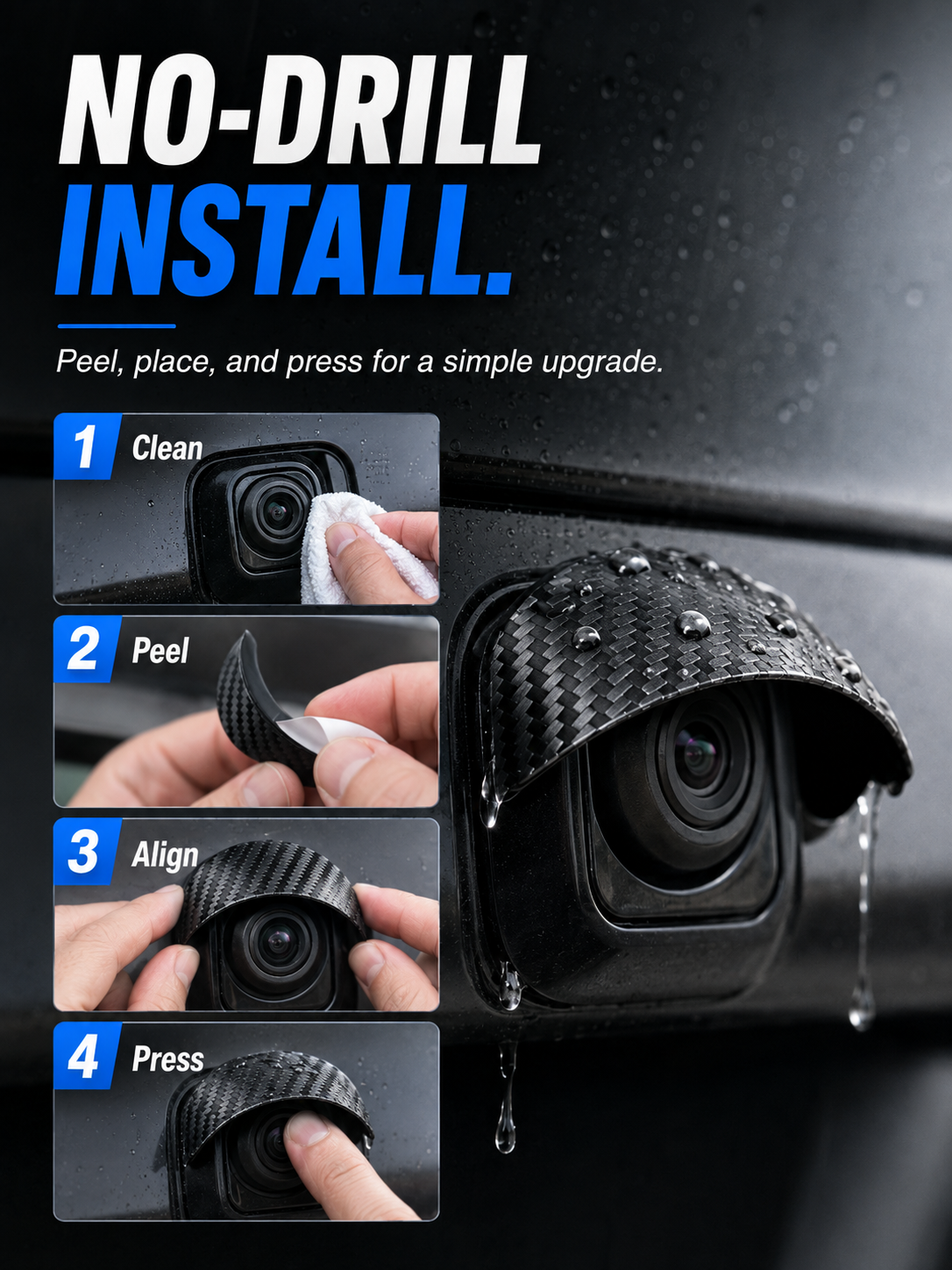 🌧️4-Pack Car Camera Rain Shields