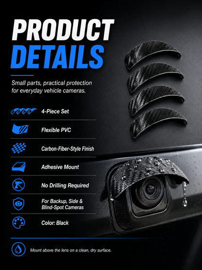 🌧️4-Pack Car Camera Rain Shields