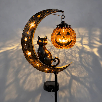 🔥2026🔥70% OFF TODAY 👻 Solar Halloween Garden Stake Light with Black Cat & Pumpkin