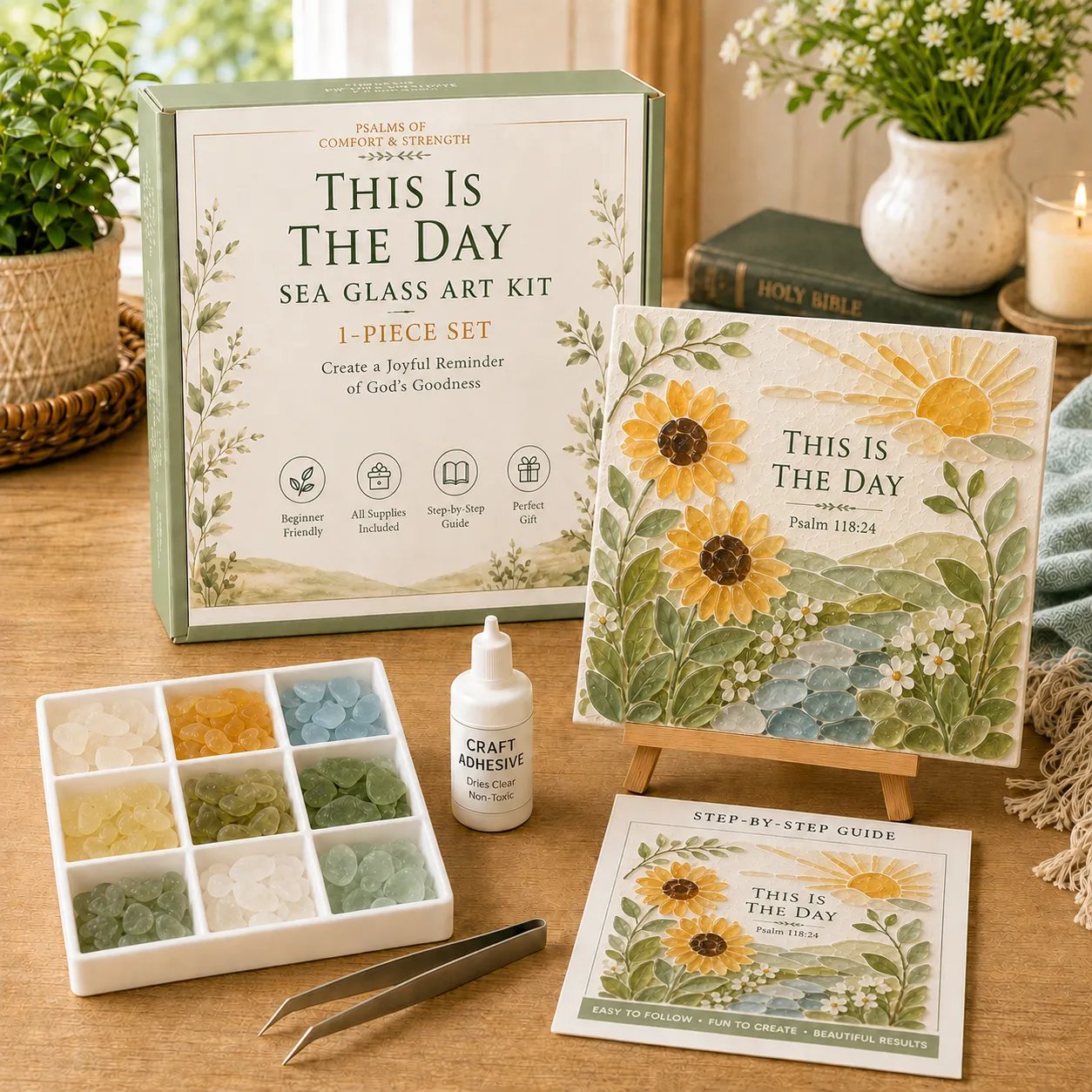 This Is The Day sea glass art kit