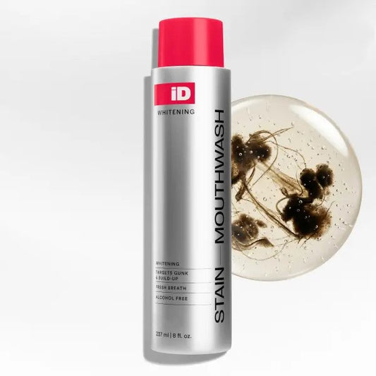 iD Stain Whitening Mouthwash for White Teeth, Freshens Breath