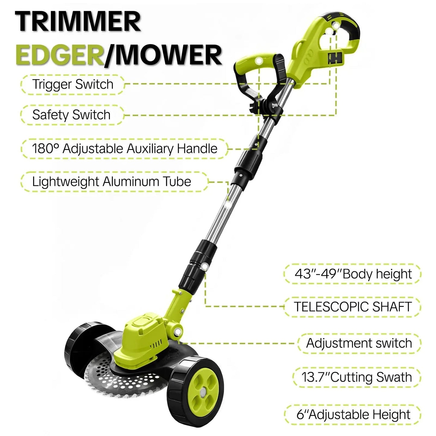 🌿40% OFF TODAY⚡ 3-in-1 Cordless Grass Trimmer（Free shipping）