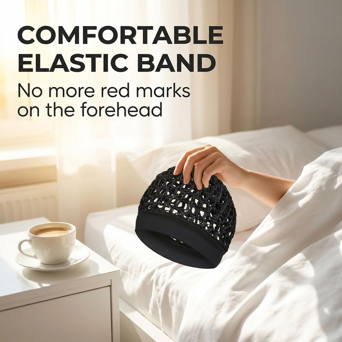 💖Hot 47% OFF🌹🌙 3-Piece Stretchy Wide-Edge Sleeping Cap Set
