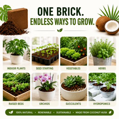 Premium Coco Coir Bricks for Plants