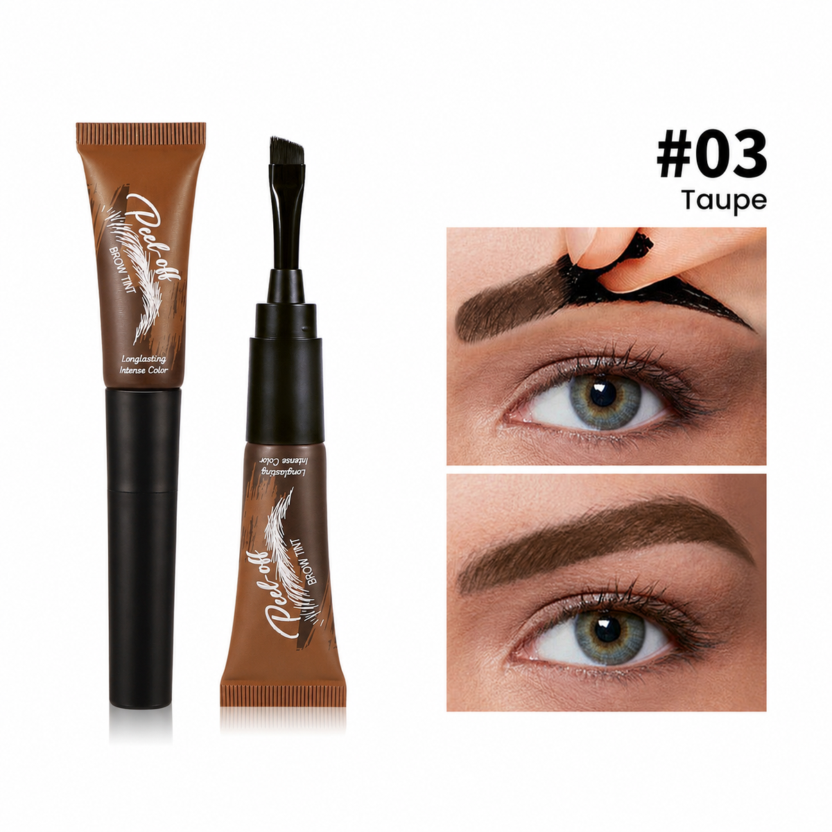 🔥🎨Waterproof Brow Tint – Peel‑off, easy apply. Covers greys, shapes perfectly.🌟