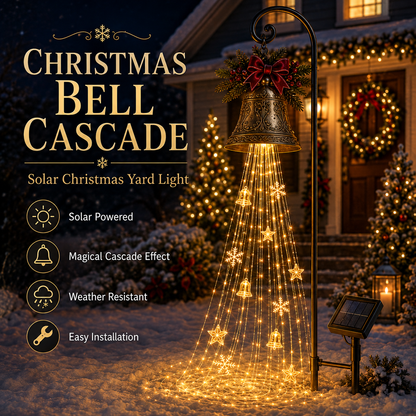 🔥Hot Sale 50% OFF🎄 Christmas Bell Cascade Solar Yard Light✨