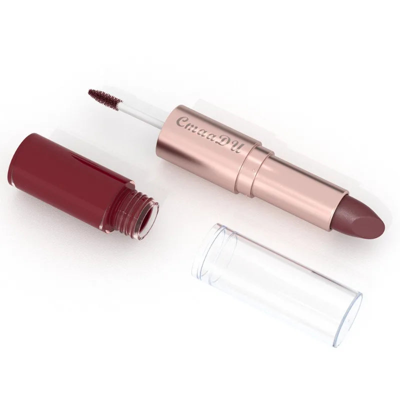 💄 2-in-1 Dual-Ended Lip Set – Matte Color & Glossy Shine, 3-Piece Set