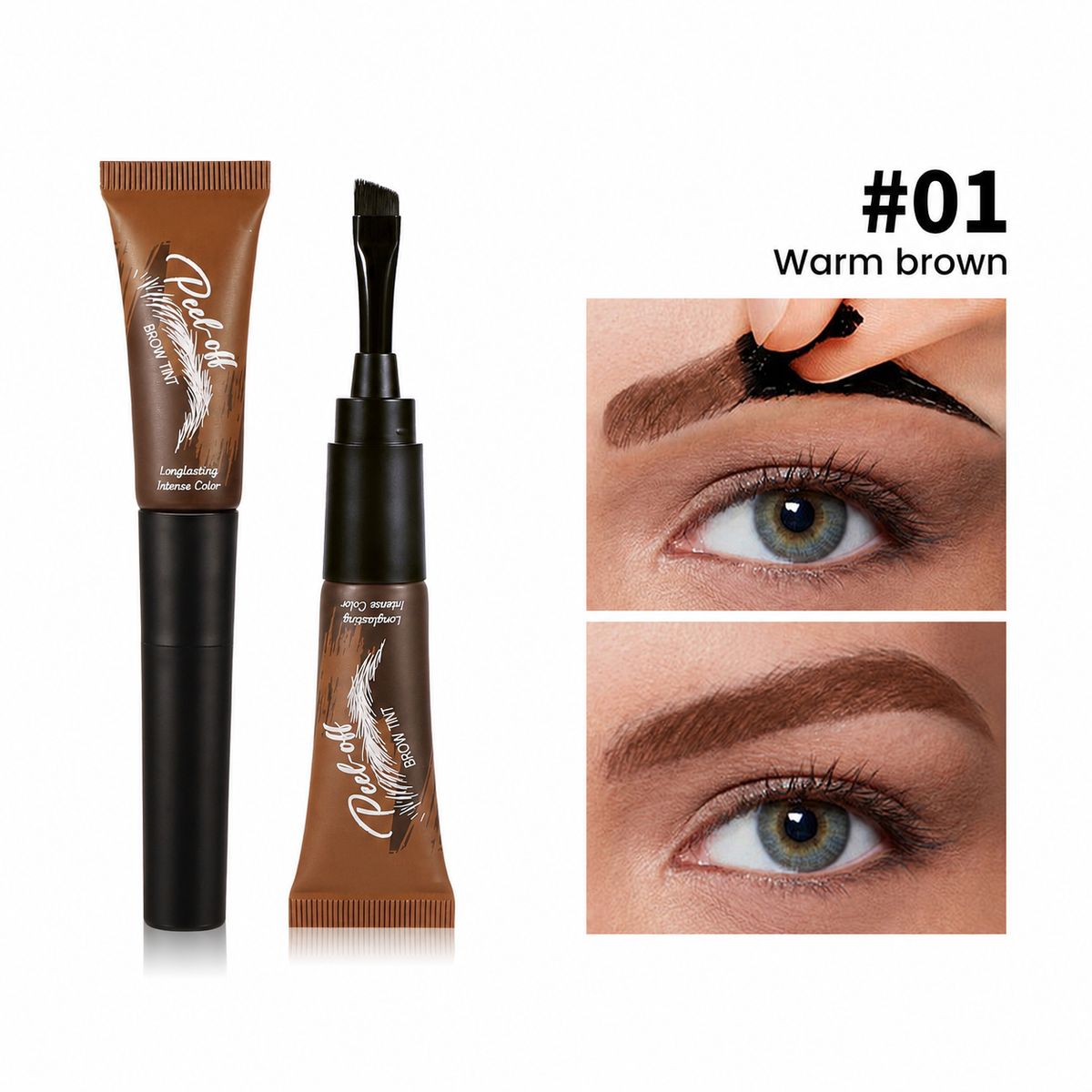 🔥🎨Waterproof Brow Tint – Peel‑off, easy apply. Covers greys, shapes perfectly.🌟