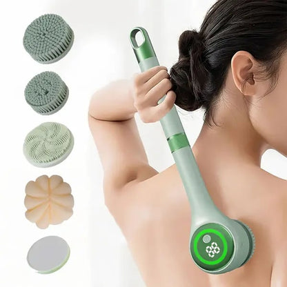 Rechargeable Motorized Electric Shower Back Scrubber - Green