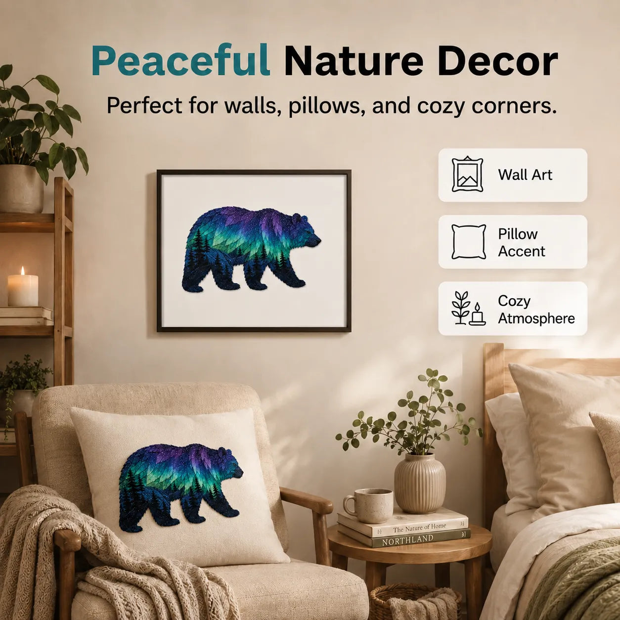 🎁Northern Lights Wildlife DIY Patchwork Kit