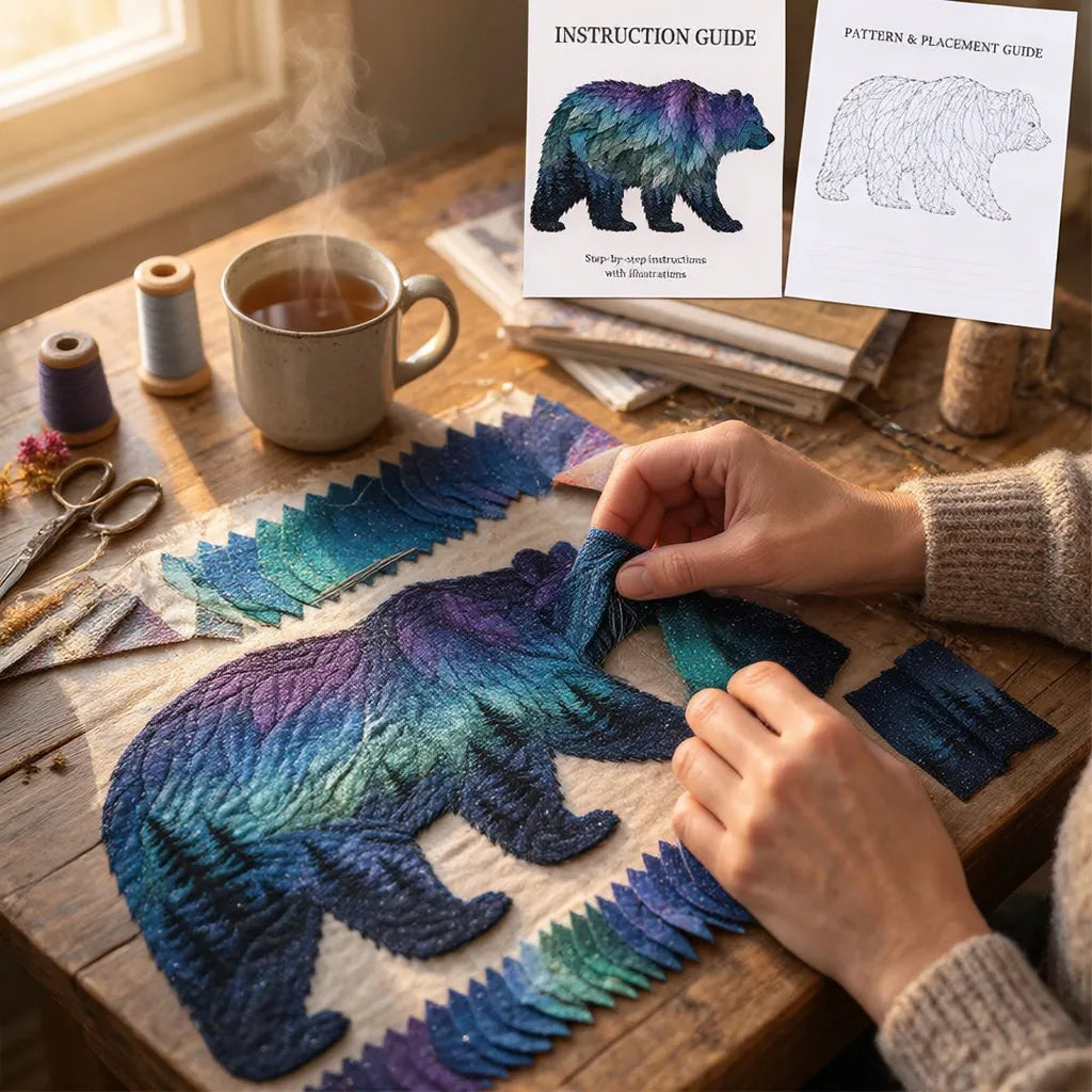🎁Northern Lights Wildlife DIY Patchwork Kit