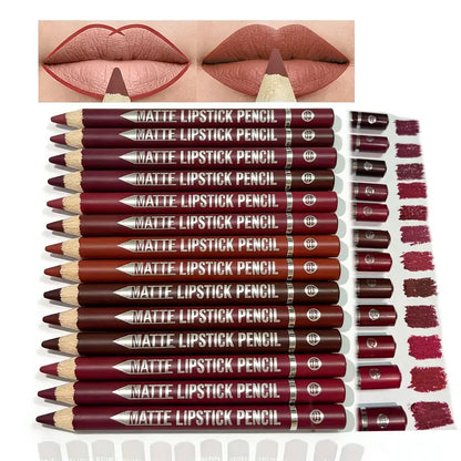 The Black Friday 55% OFF 💋 12-Piece Matte Lip Liner Set — Waterproof & Smudge-Proof ✨