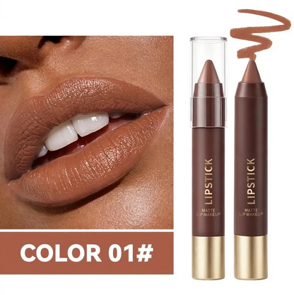 🍫 6-Color Matte Chocolate Lipstick Set – Rich, Long-Lasting Color