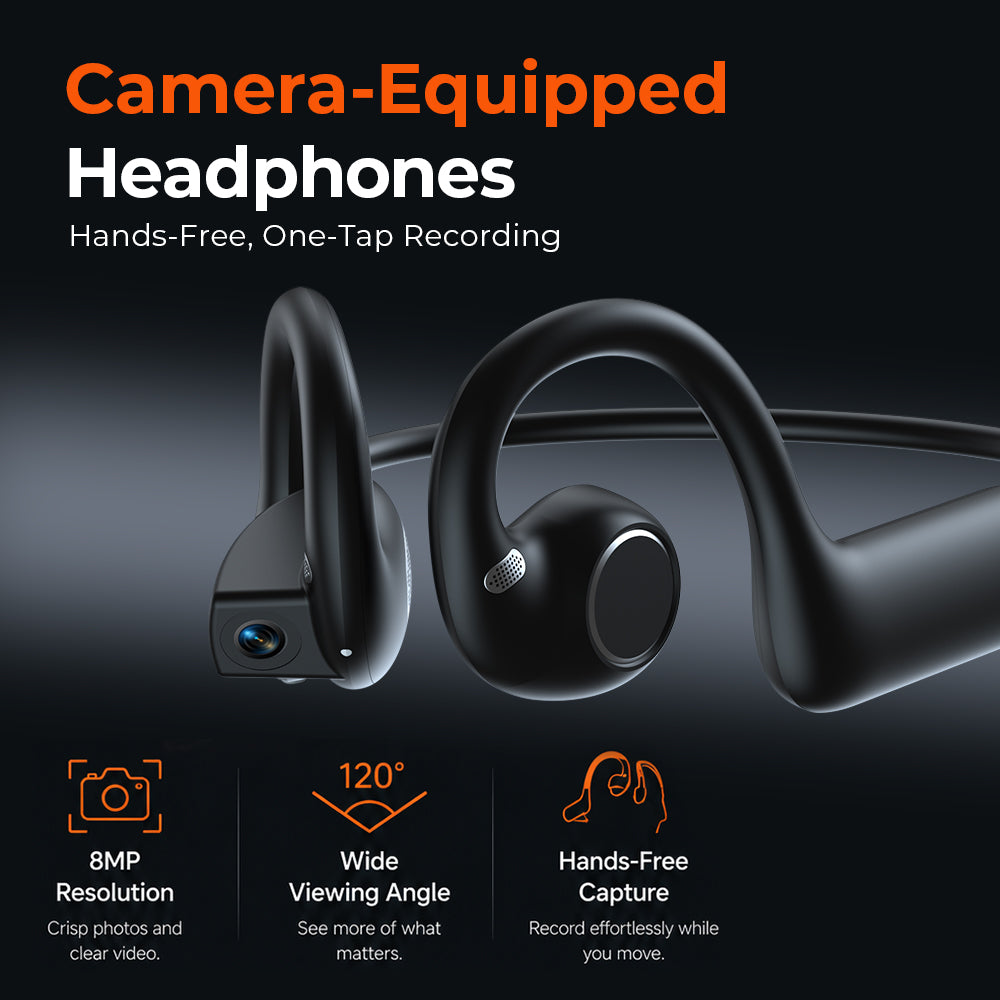 E12 Bone Conduction Headphones with Camera