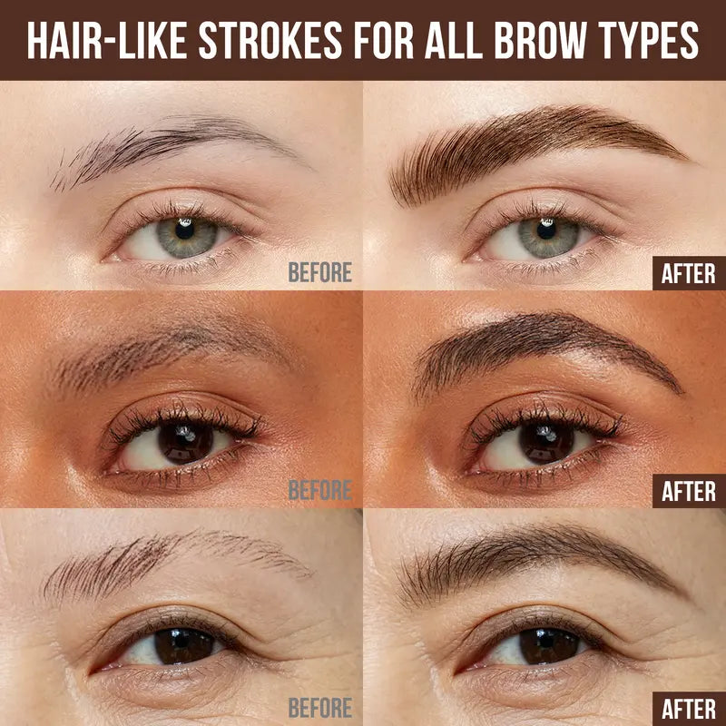 6D Hair-Like Finish Multi-Use Unisex 2-in-1 Brows & Beard Pen