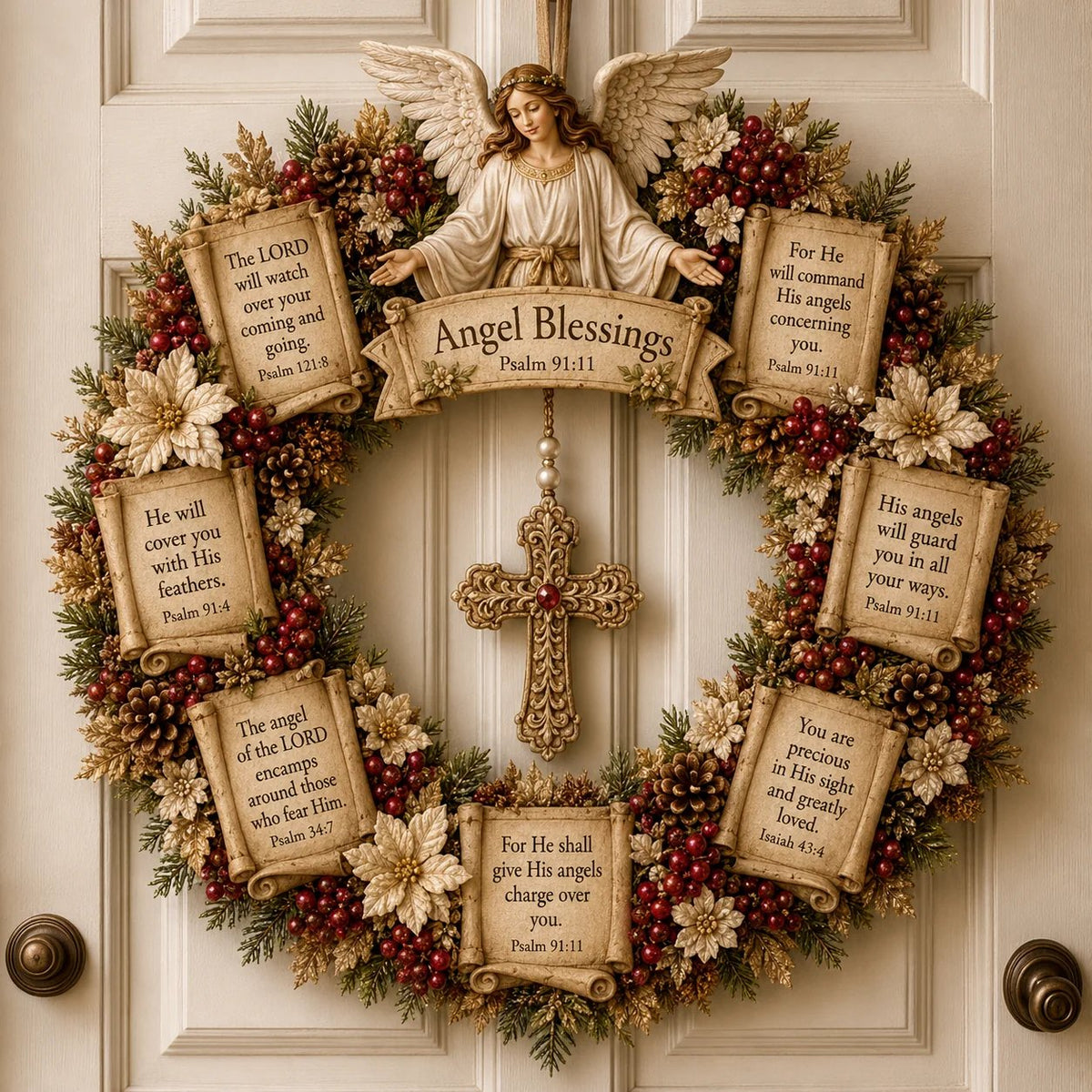 Christian Scripture Wreath Collection – Wood Faith-Inspired Décor