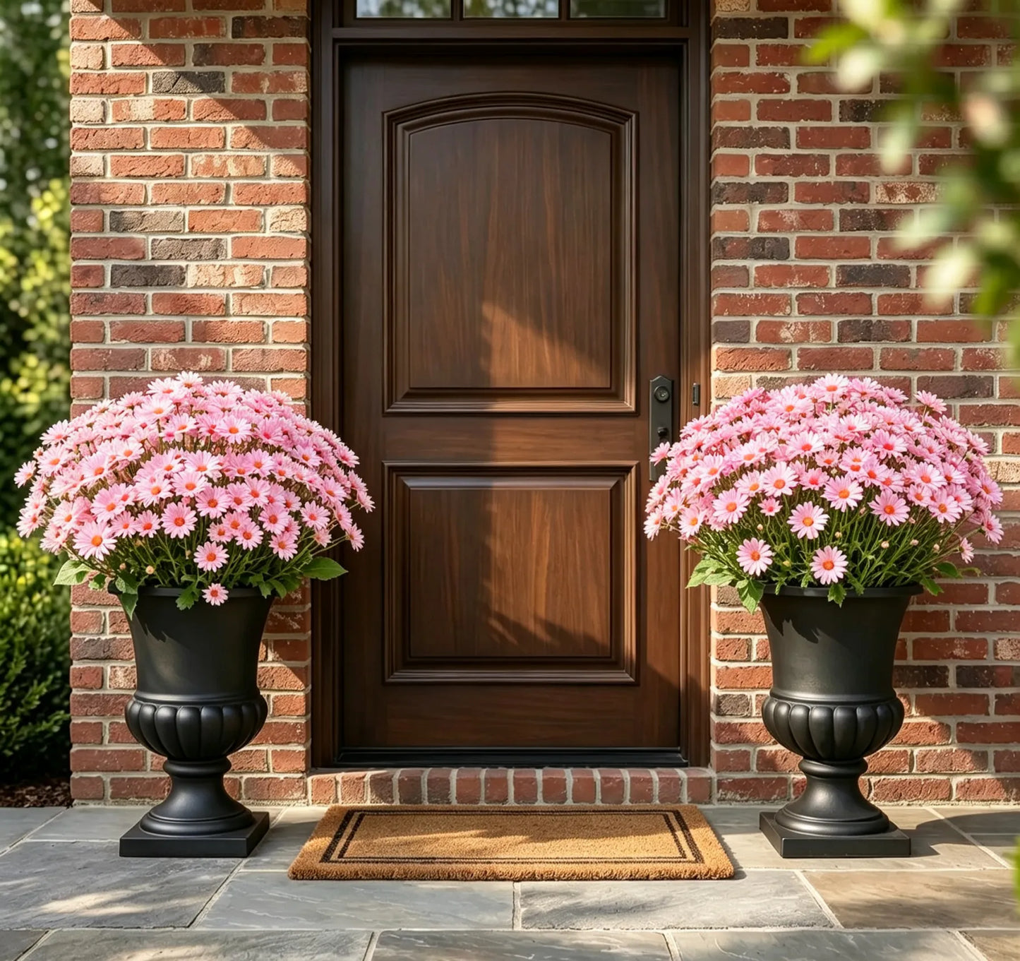 🌼Welcome autumn- Artificial Outdoor Sunset Mums Flowers - UV resistant, Waterproof, Windproof