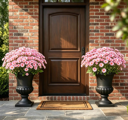 🌼Welcome autumn- Artificial Outdoor Sunset Mums Flowers - UV resistant, Waterproof, Windproof