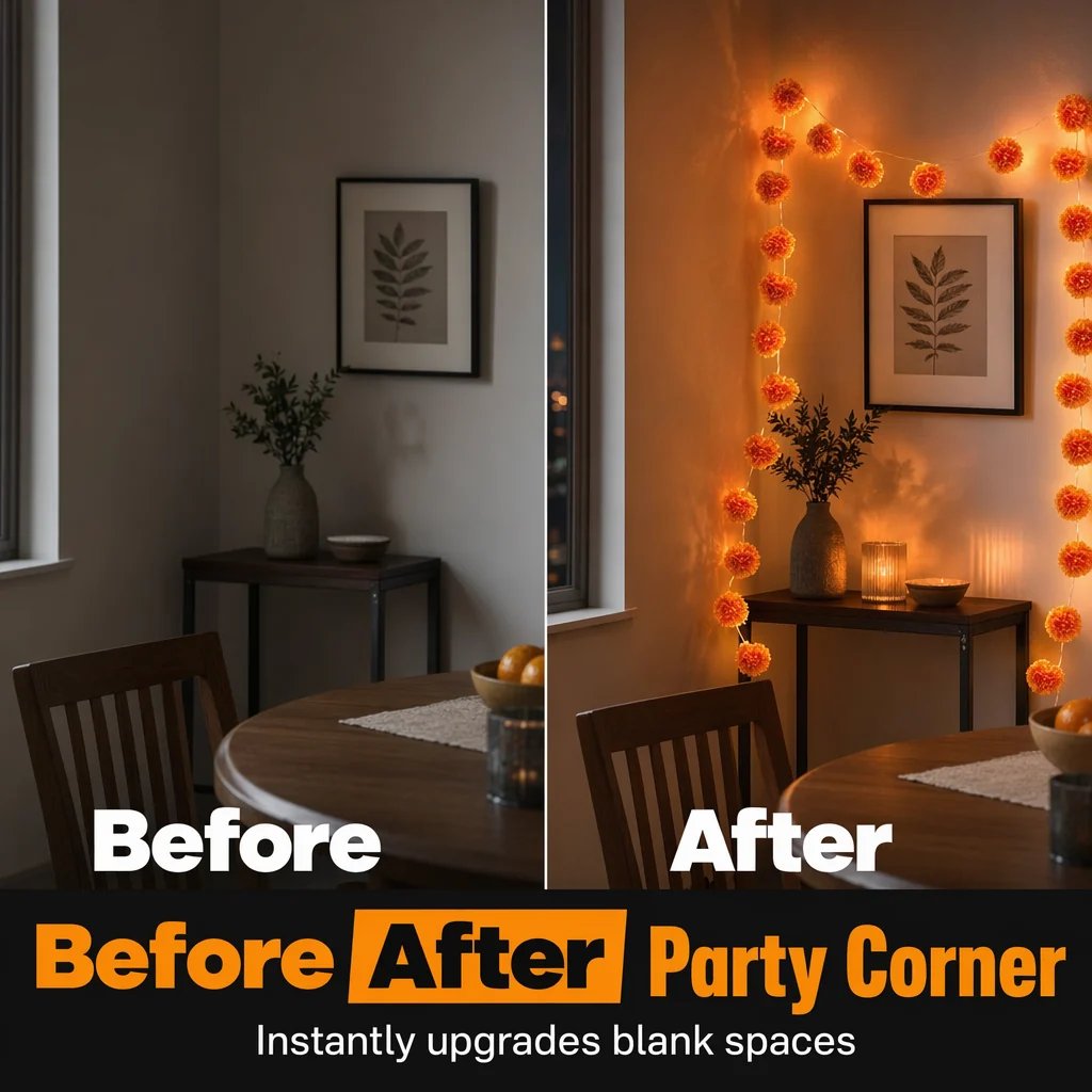 ✨LAST DAY SPECIAL 50% OFF! 🎃Artificial Marigold Flower LED String Lights