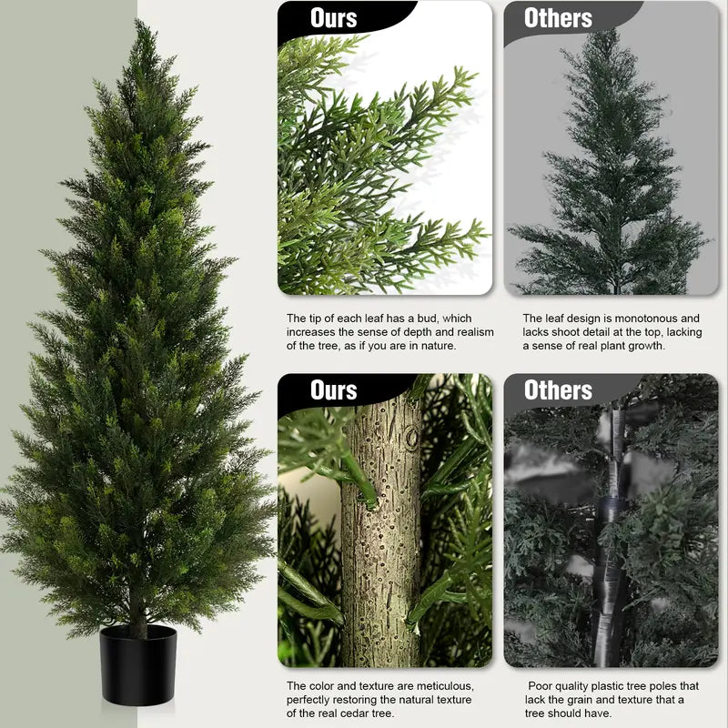 🏆#1 Bestselling🏆--Artificial Cedar And Cypress Wood Courtyard Front Porch Decoration