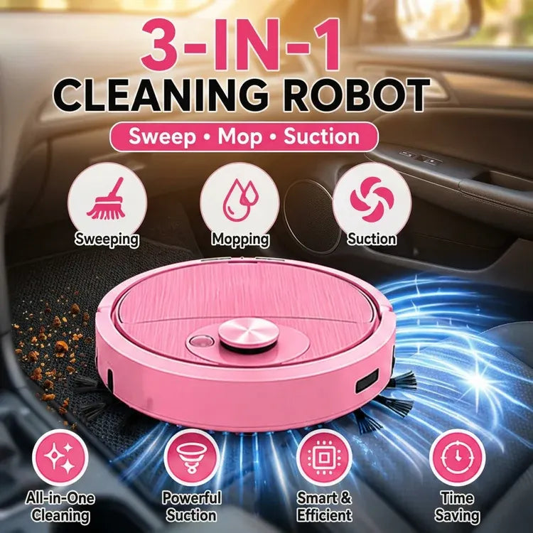 Mini Car Mat Robot Vacuum – Clean Dust, Crumbs & Pet Hair