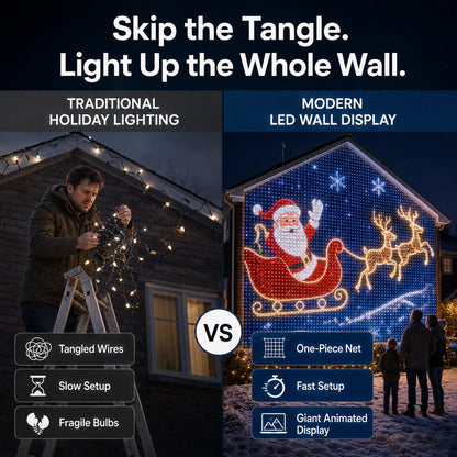 🎅Early Christmas 49% OFF🎄✨Christmas LED House Net & Smart Outdoor Wall Curtain Light
