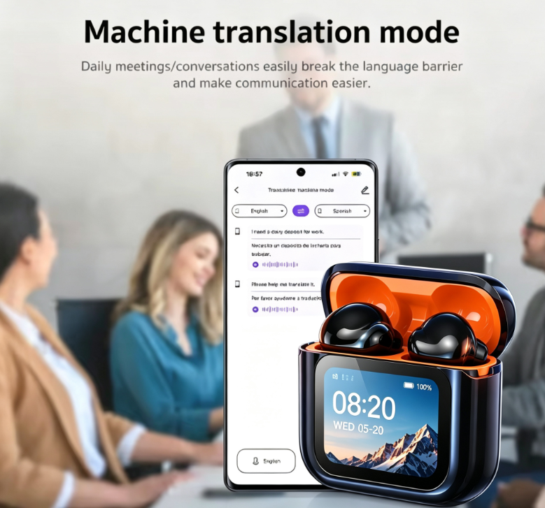 2026 New Bluetooth Wireless Noise-Canceling Translation Earbuds