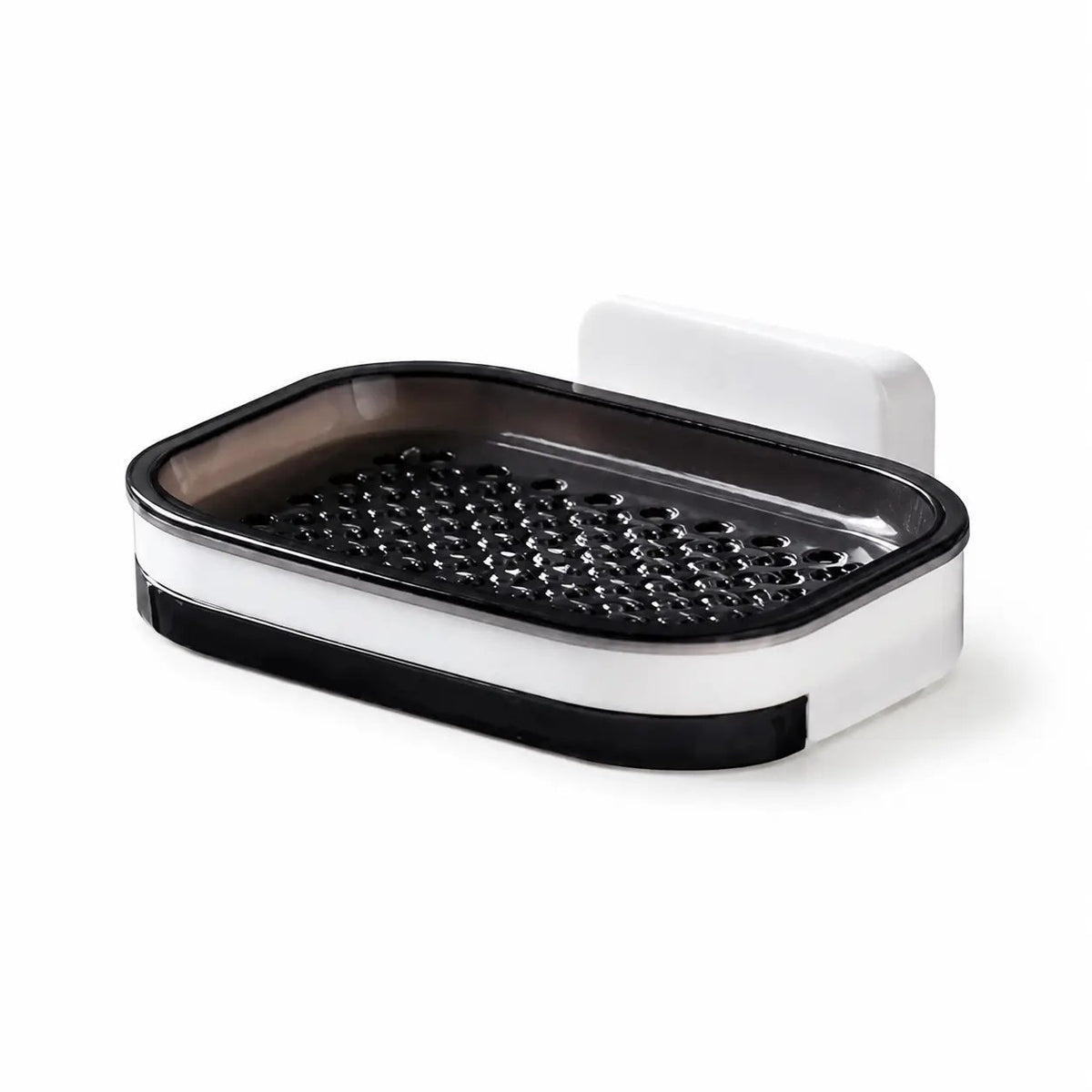 Wall Mounted Double-Layer Soap Dish, No-Drill Self-Draining Bathroom Organizer with Anti-Slip & Drip-Proof Design