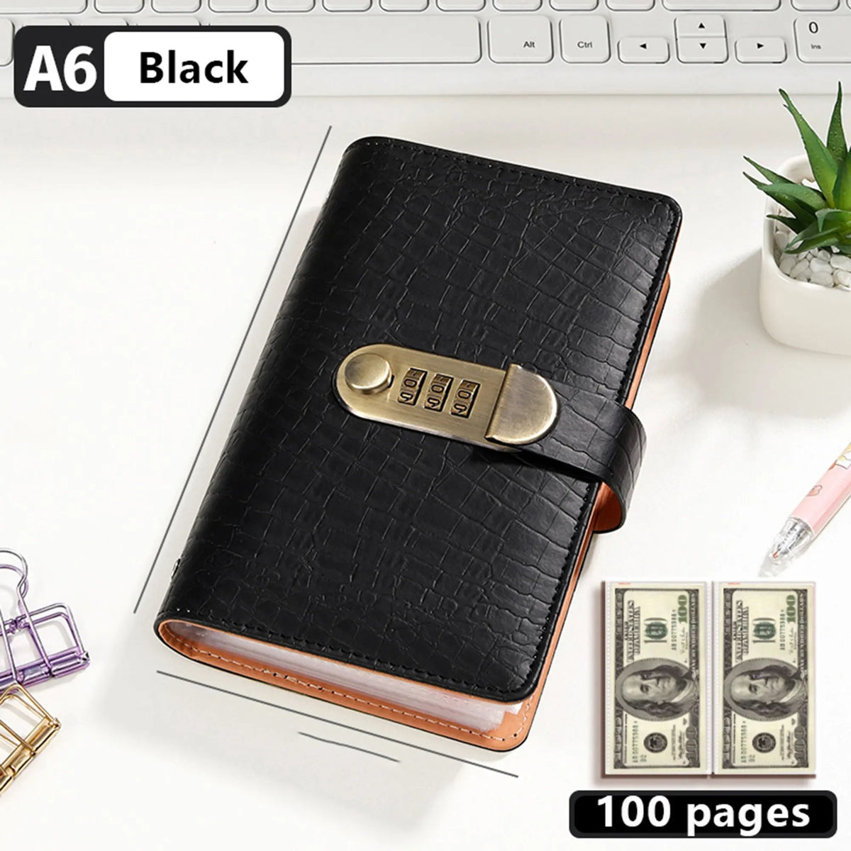 🔥 Last Day 50 % OFF– Lockable A6 Savings Notebook with 3-Digit Combination Lock 💰