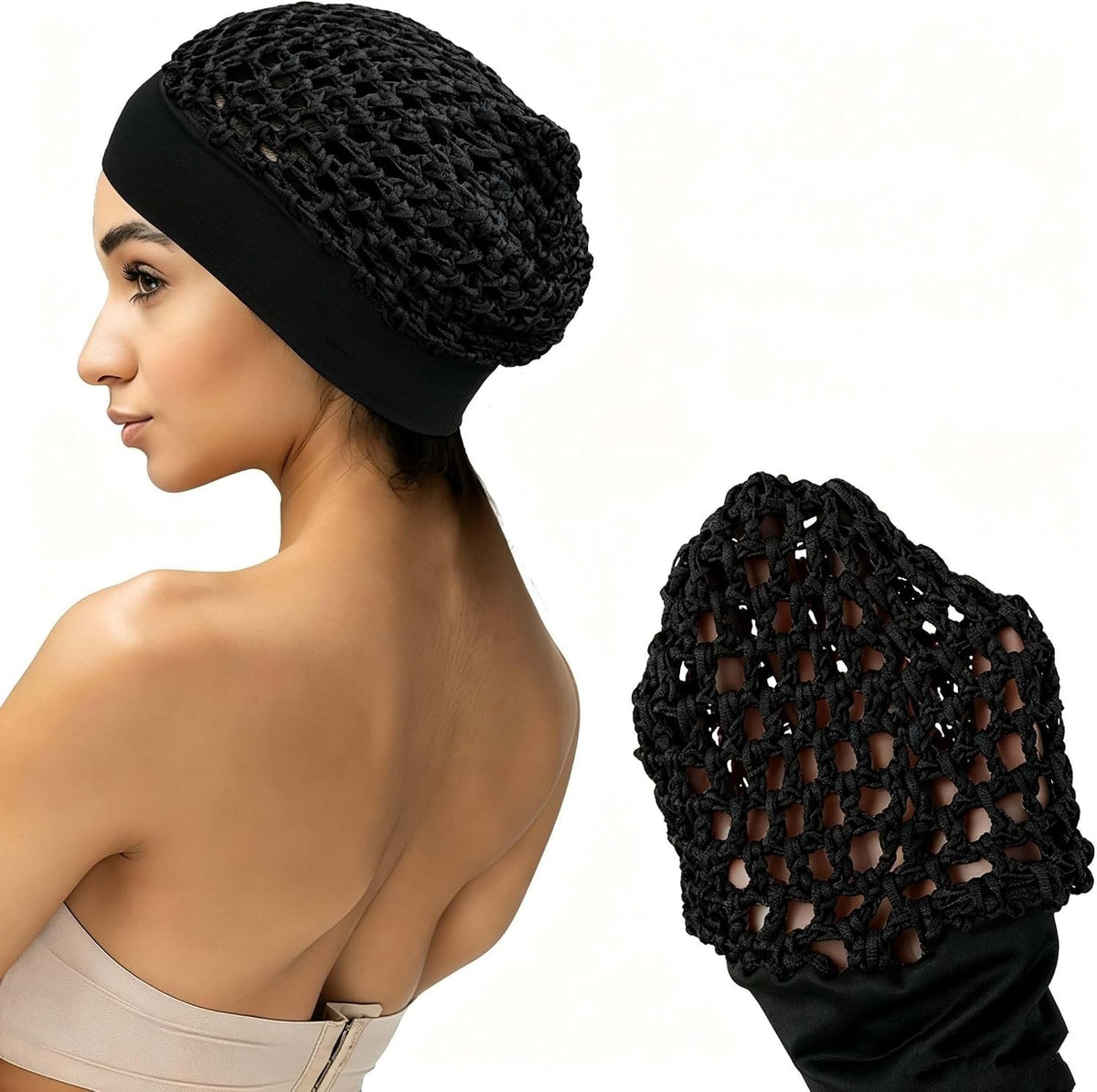 💖Hot 47% OFF🌹🌙 3-Piece Stretchy Wide-Edge Sleeping Cap Set