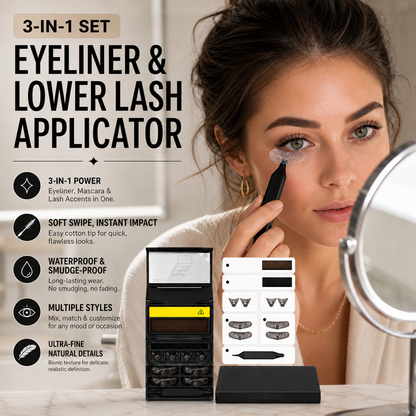 🥳BUY 1 GET 1 FREE💋50K+ SOLD!🔥 50% OFF! 3-in-1 Kit: Eyeliner and Lower Lash Stamp