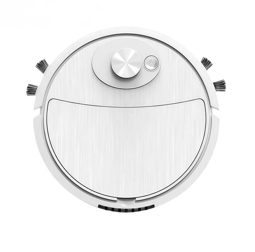 Mini robot vacuum in use
