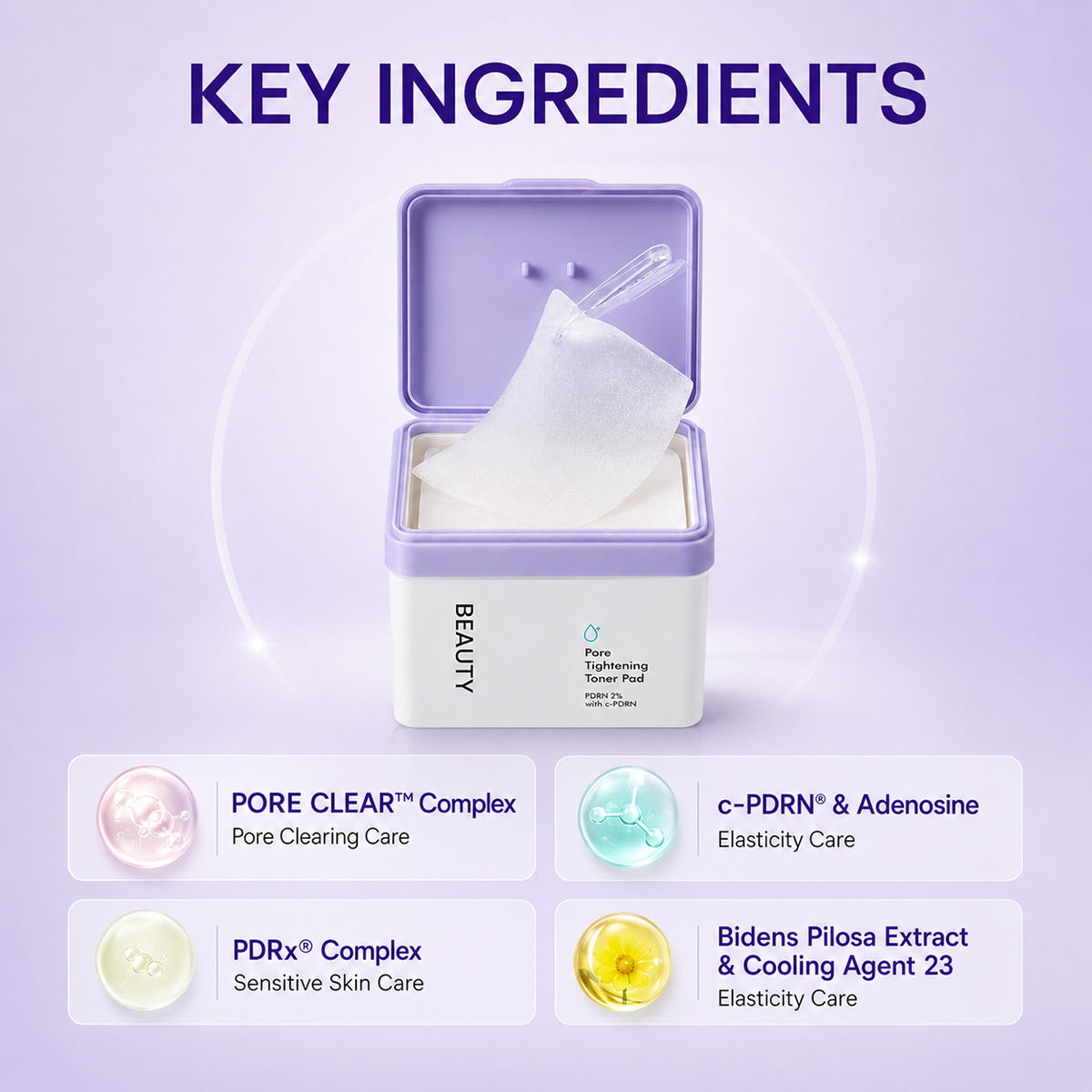 Key ingredients in Pore Tightening Toner Pad