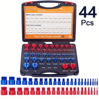 🔥44Pcs Alloy Nut and Bolt Thread Inspector Charge🔩