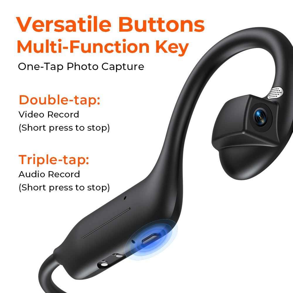 E12 Bone Conduction Headphones with Camera