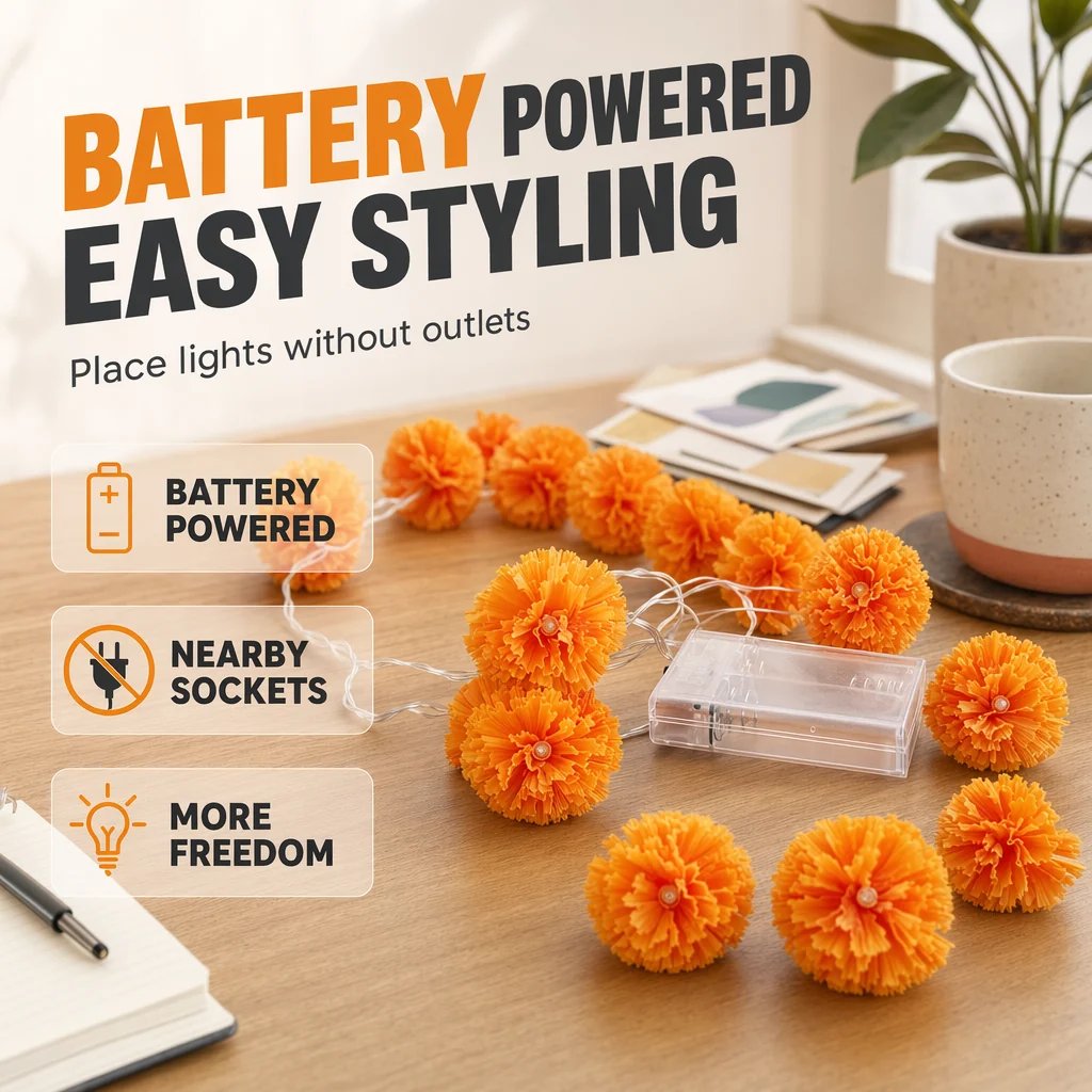 ✨LAST DAY SPECIAL 50% OFF! 🎃Artificial Marigold Flower LED String Lights