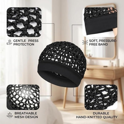 💖Hot 47% OFF🌹🌙 3-Piece Stretchy Wide-Edge Sleeping Cap Set