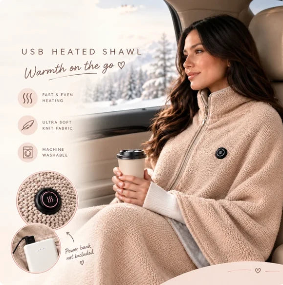 🔥Portable Heated Shawl – Wearable Electric Heating Shawl