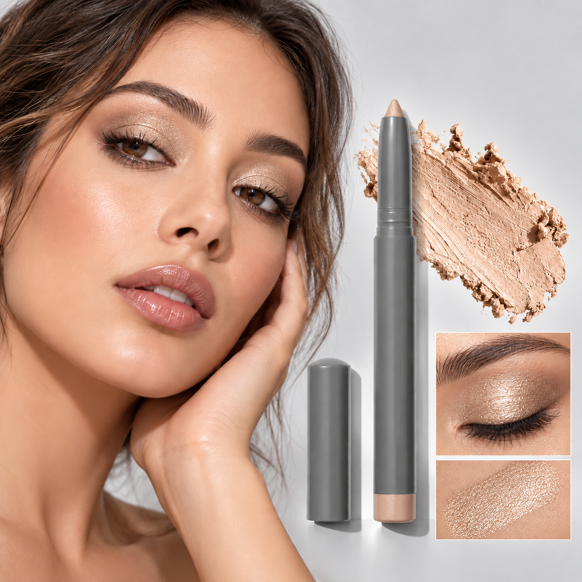 Lazy Fine Shimmer Eyeshadow Stick Brightening Contour Highlighter