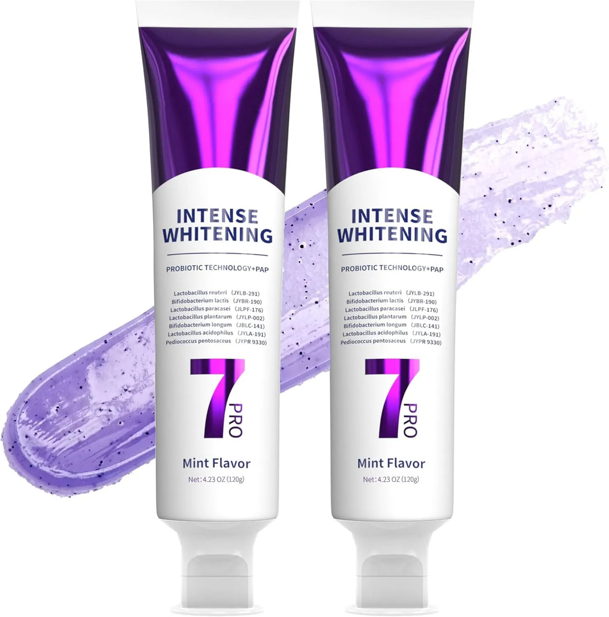 New 7-Pro Intensive Toothpaste features upgraded purple probiotic formula for deep enamel repair and long-lasting freshness