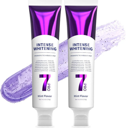 New 7-Pro Intensive Toothpaste features upgraded purple probiotic formula for deep enamel repair and long-lasting freshness
